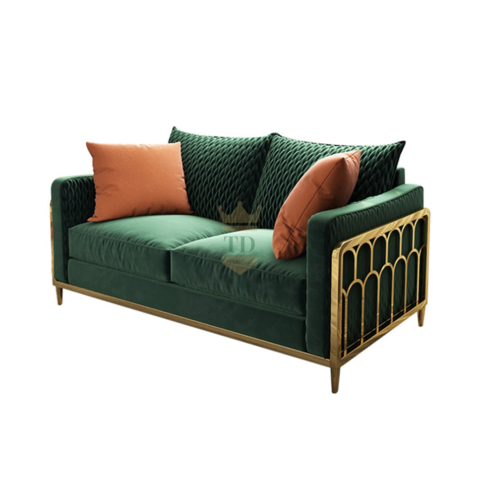 Velvet Green Sofa 1/2/3/4 Seater Sofa Set Luxury Interior Lounge from China manufacturer TRUMP
